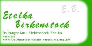 etelka birkenstock business card